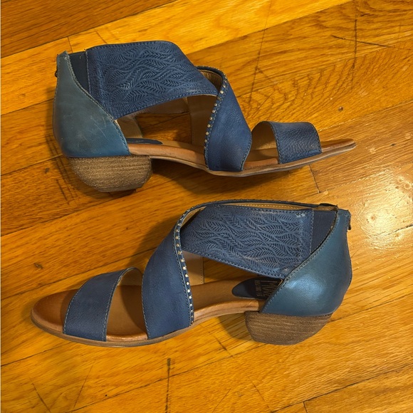 Miz Mooz Blue Heeled Boots - Picture 2 of 10